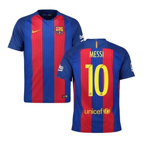 barcelona lionel messi nike youth 2016 17 home replica jersey|authentic messi jersey youth.